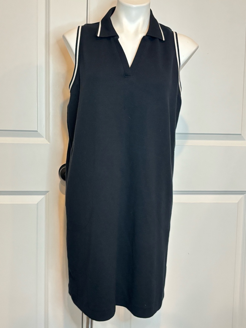 SPANX AirPique Sleeveless Polo Dress Black M